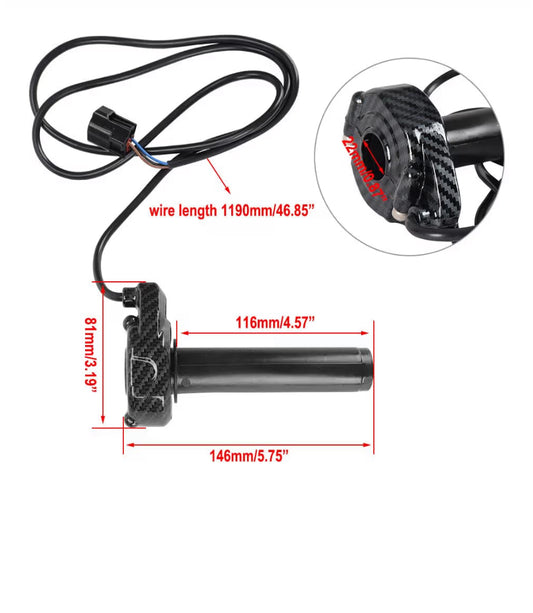 (Upgraded 2025) Surron Throttle Carbon Fiber. Full Throttle, 0 Delay. Cable Throttle Kit for Electric Dirt Bike.