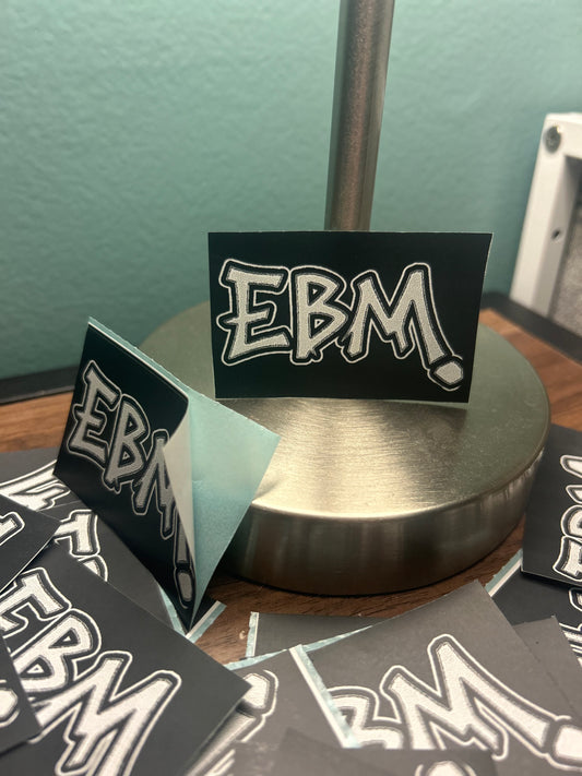 Signature White/Black EBM Stickers.