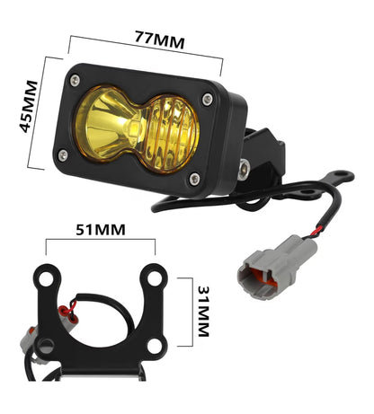 3” LED Amber/White Baja Headlight.