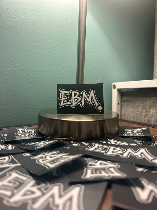 Signature White/Black EBM Stickers.