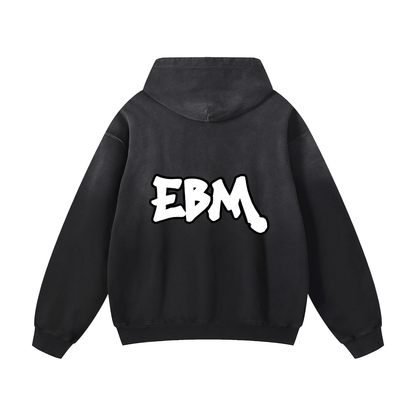 Heavyweight Sunfade EBM Hoodie.